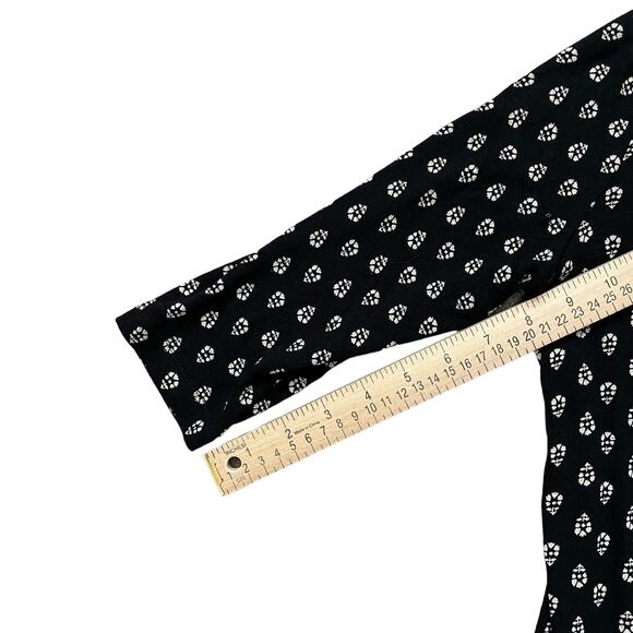 J. Jill Cardigan Womens XS Petite Wearever Collection Open Front Black Geometric - Picture 12 of 12